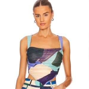 MIAOU Top in Blue Pattern